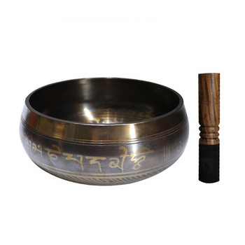 Buddha Chanting Bowl Θεραπευτικό Διαλογισμός Θιβέτ Chanting Bowl Creative Chakra Chime Reliver Craft με ξύλινο ραβδί