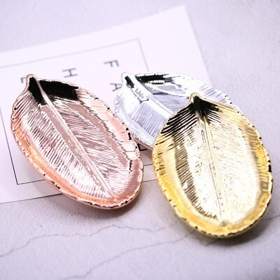 Farfurie cu frunze din ceramică de aur Bijuterii din frunze de copac Gustări Desert Tavă de depozitare din argint Bijuterii din ceramică din aur roz Bijuterii farfurie emailate