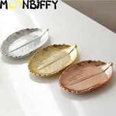 Gloden Ceramic Leaves Kerámia ékszer tányér kerámia arany levéllemez Európai kerámia ékszer gyűjtőtányér otthoni kiegészítő