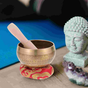 1 σετ Θιβετιανό Sound Bowl Supplies Copper Singing Bowl Bowl Singing Bowl Αυθεντικό Μπολ Τραγουδιού Θιβετιανά κρουστά