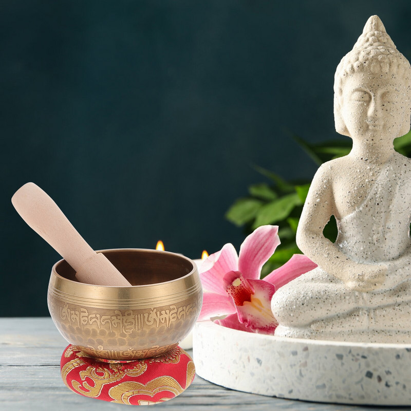 1 sada tibetských zvukových misiek, medená spievajúca misa, autentická spievajúca misa, tibetské perkusie