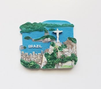 Corcovado Rio de Janeiro, Βραζιλία Ψυγείο Μαγνήτες World Travel Αναμνηστικά Ψυγείο Μαγνητικά αυτοκόλλητα Διακόσμηση σπιτιού