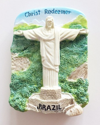 Корковадо Рио де Жанейро, Бразилия Магнити за хладилник Световно пътуване Сувенир Хладилник Магнитни стикери Декорация на дома