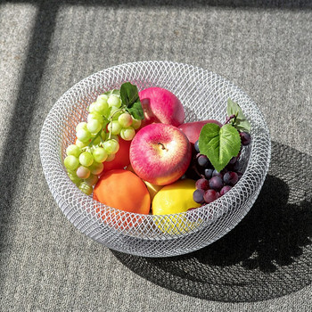 Двупластова метална мрежа Кошница с плодове Купи за съхранение на зеленчуци Кухненски кошници с яйца Държач Поставка за отцеждане Поставка за съхранение на плодови закуски
