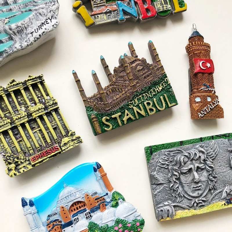 BABELEMI Suvenír z Turecka, Pamukkale, Efez, Istanbul, Apollo, magnet na chladničku, 3D magnet na chladničku, nálepka do kuchyne, darčeky do domácnosti, dekorácie