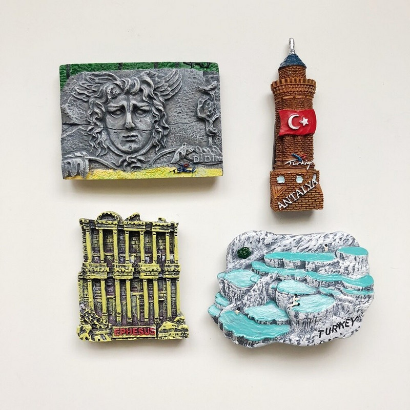 BABELEMI Suvenír z Turecka, Pamukkale, Efez, Istanbul, Apollo, magnet na chladničku, 3D magnet na chladničku, nálepka do kuchyne, darčeky do domácnosti, dekorácie
