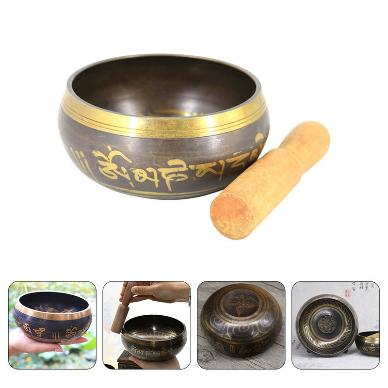 1 set castron cântând tibetan cu ciocan castron cu sunet pentru cântare meditație yoga