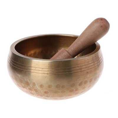 Himaláje, ručne tepaná čakrová meditácia, tibetská bronzová misa, budhistická spievajúca misa na jogu