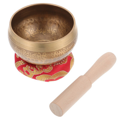 1 σετ Tibetan Sound Bowl Sound Bowl Singing Bowl Supplies Αυθεντικό κύπελλο τραγουδιού Θιβετιανά κρουστά