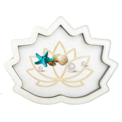 Crystal Rock displeja paplāte Kristāla turētājs akmeņiem displeja koka lotosa dekoratīvais displeja rotaslietu trauks mājas guļamistabas dekorēšanai