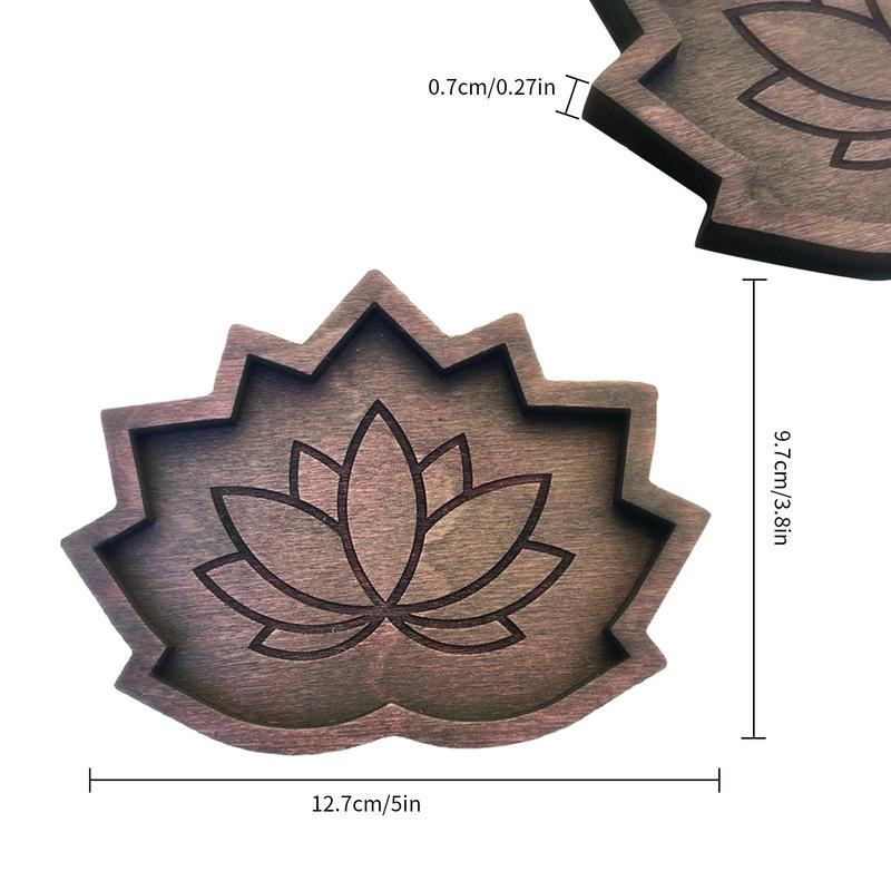 Crystal Rock displeja paplāte Kristāla turētājs akmeņiem displeja koka lotosa dekoratīvais displeja rotaslietu trauks mājas guļamistabas dekorēšanai