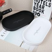 Új skandináv ovális lemez melamin egyszínű tálca uzsonnakulcs Nappali veranda ékszerek dísztárgyak tárolás otthoni dekoráció