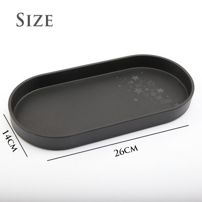 Új skandináv ovális lemez melamin egyszínű tálca uzsonnakulcs Nappali veranda ékszerek dísztárgyak tárolás otthoni dekoráció