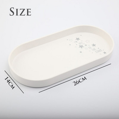 Új skandináv ovális lemez melamin egyszínű tálca uzsonnakulcs Nappali veranda ékszerek dísztárgyak tárolás otthoni dekoráció