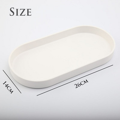 Új skandináv ovális lemez melamin egyszínű tálca uzsonnakulcs Nappali veranda ékszerek dísztárgyak tárolás otthoni dekoráció