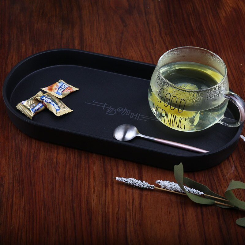 Új skandináv ovális lemez melamin egyszínű tálca uzsonnakulcs Nappali veranda ékszerek dísztárgyak tárolás otthoni dekoráció