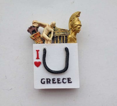 Graikija Santorini Atrakcionai Vaza Dovanų Krepšys 3D Šaldytuvas Šaldytuvas Magnetai Turizmas Suvenyrai Magnetiniai lipdukai Namų apdaila