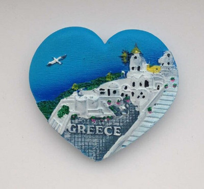 Graikija Santorini Atrakcionai Vaza Dovanų Krepšys 3D Šaldytuvas Šaldytuvas Magnetai Turizmas Suvenyrai Magnetiniai lipdukai Namų apdaila