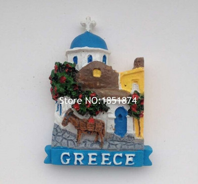 Graikija Santorini Atrakcionai Vaza Dovanų Krepšys 3D Šaldytuvas Šaldytuvas Magnetai Turizmas Suvenyrai Magnetiniai lipdukai Namų apdaila