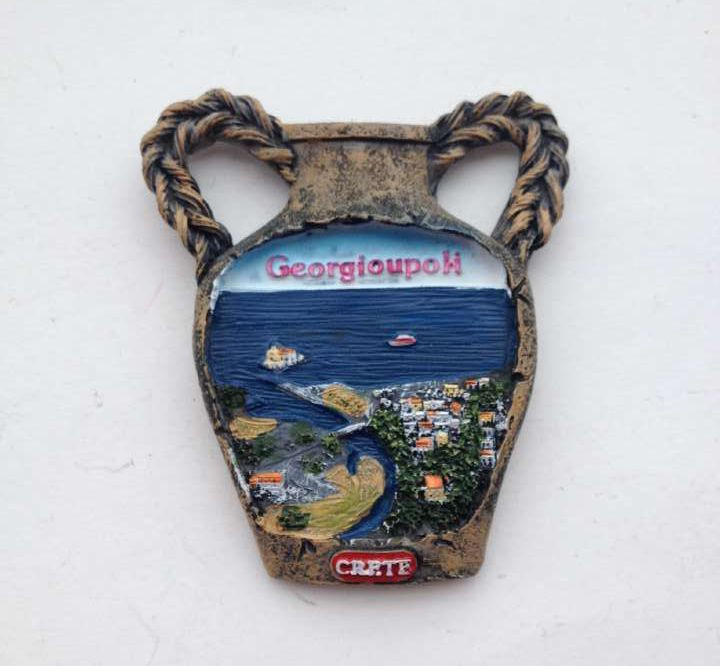 Graikija Santorini Atrakcionai Vaza Dovanų Krepšys 3D Šaldytuvas Šaldytuvas Magnetai Turizmas Suvenyrai Magnetiniai lipdukai Namų apdaila