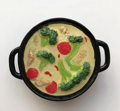 Malaysia Sand Surface Omlet Hainan Piletina Riža 3D Magneti za hladnjak Turistički suveniri Magnetske naljepnice za hladnjak Poklon