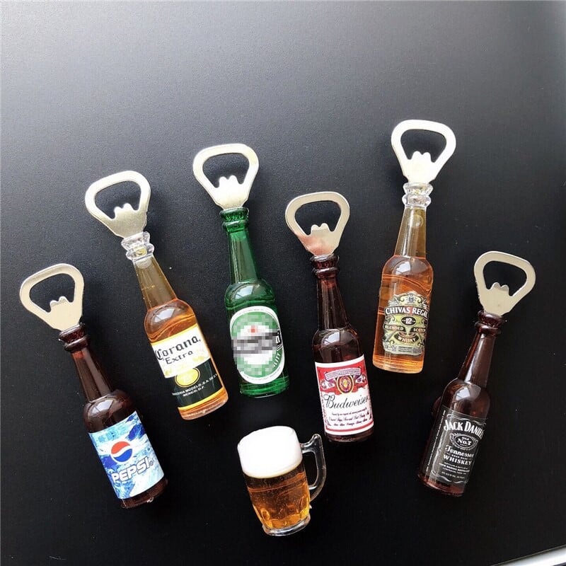 Sörösüvegnyitó hűtő borosüveg borosüvegnyitó sörnyitó mágneses címke dekoráció hűtőmágnesek