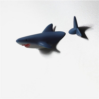 2/Pcs Ρητίνη 3D Animal Shark Ψυγείο Μαγνήτες Ψυγείο Αυτοκόλλητα μηνυμάτων για ενήλικες Άνδρας Κορίτσι Αγόρι Παιδιά Παιδικά Παιχνίδια Δώρα γενεθλίων