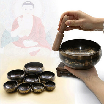 Будизъм, тибетска пееща купа, ръчно изкована йога, медна чакра, медитация, подарък