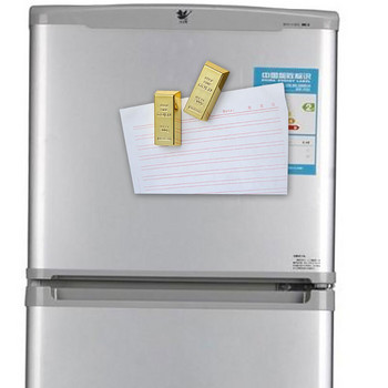 6 бр. Златни кюлчета Магнит за хладилник Изкуствени златни тухли Магнити за хладилник Стикери за хладилник Офис магнити