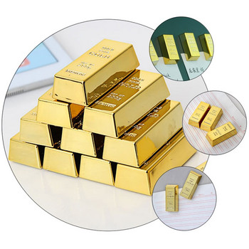 6 τεμ. Gold Bullion Bars Magnet Ψυγείου Faux Gold Brick Μαγνήτες Ψυγείου Αυτοκόλλητα Ψυγείου Μαγνήτες γραφείου