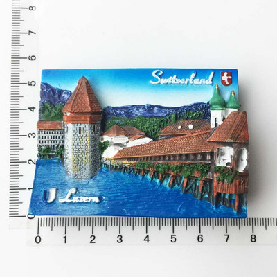 BABELEMI 3D švajčiarske Jungfrauské jazero Lucerne kravy kukučkové hodiny turistické suveníry magnet na chladničku Švajčiarsko magnety na chladničku