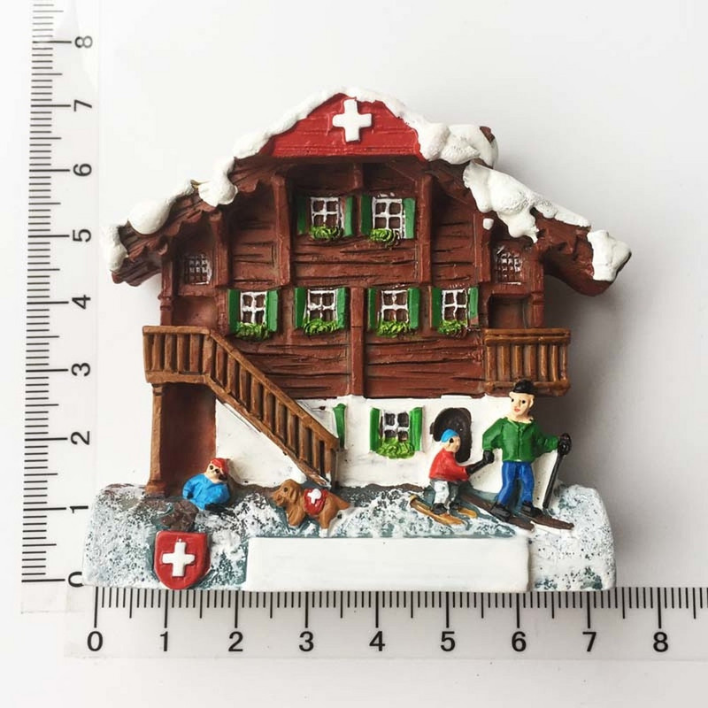 BABELEMI 3D švajčiarske Jungfrauské jazero Lucerne kravy kukučkové hodiny turistické suveníry magnet na chladničku Švajčiarsko magnety na chladničku