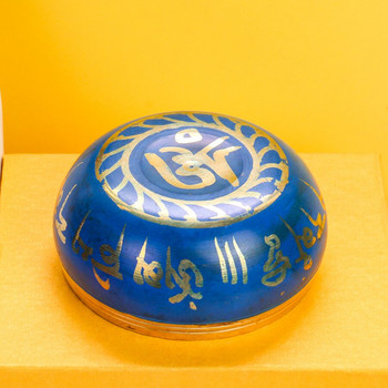 Νεπάλ στολίδια μπολ ήχου Χειροποίητο πολύχρωμο μαγικό όργανο Yogo Meditation 7Chakras for Home Yogo Room Copper Chime Decor