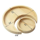 Mėnulio saulės serviravimo padėklas Medinis kaimiškas stalo indų desertų indų laikiklis centrinis papuošalų lėkštės dubuo, skirtas Eidui Mubarakui