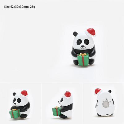 Roztomilý magnet na chladničku s pandou, magnetická nálepka na chladničku, vianočná nálepka, turistický suvenír, vianočný darček, Sichuan, Chengdu