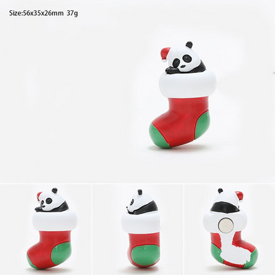 Roztomilý magnet na chladničku s pandou, magnetická nálepka na chladničku, vianočná nálepka, turistický suvenír, vianočný darček, Sichuan, Chengdu