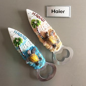 Amerikai Hawaii Kreatív utazási ajándéktárgyak Háromdimenziós óceáni szél dekoratív kézműves sörnyitó mágneses hűtőmágnes