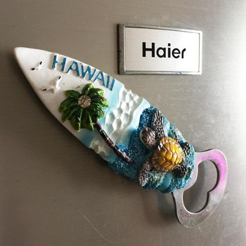 Американски Хавай Креативни сувенири за пътуване Триизмерен океански вятър Декоративни занаяти Отварачка за бутилки Магнитен магнит за хладилник