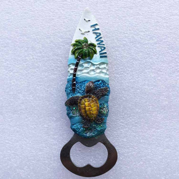 Американски Хавай Креативни сувенири за пътуване Триизмерен океански вятър Декоративни занаяти Отварачка за бутилки Магнитен магнит за хладилник