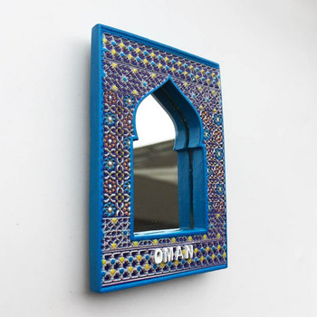 Близкия изток Оман национален издълбан креативен туризъм възпоменателен подарък триизмерна рисувана занаятчийска рамка магнитен хладилник