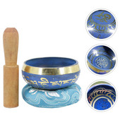 1 комплект Тибетска медна пееща купа Звукова купа за медитация с дървен чук