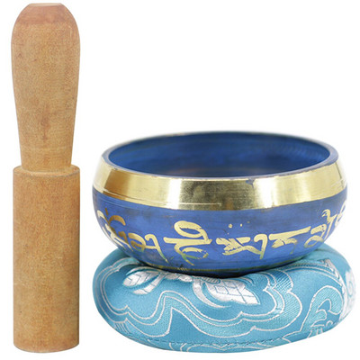 1 комплект Тибетска медна пееща купа Звукова купа за медитация с дървен чук