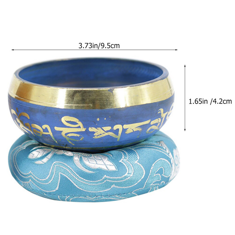 1 комплект Тибетска медна пееща купа Звукова купа за медитация с дървен чук