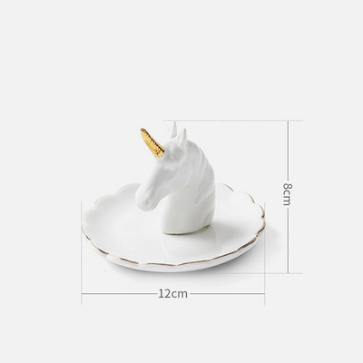 Keramika, šperky, náušnice, držiak na náhrdelník, kontajner, úložný tácko, kawaii jeleň, plameniak, jednorožec, severská bytová dekorácia