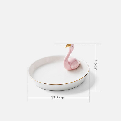 Keramika, šperky, náušnice, držiak na náhrdelník, kontajner, úložný tácko, kawaii jeleň, plameniak, jednorožec, severská bytová dekorácia
