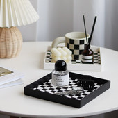Nordic Decor Štvorcový úložný tácku Podnos na rekvizity Úložný priestor do kúpeľne Domáci dekoratívny organizér Podnos na šperky
