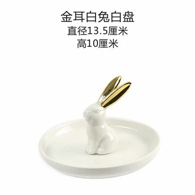 Kreatív kerámia szobrok tárolódoboz tálca díszek otthon Nappali veranda asztali ékszerek tárolása kézműves ajándék