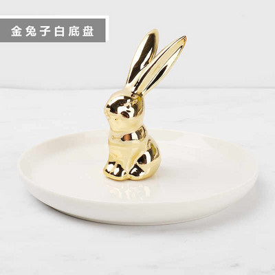 Kreatív kerámia szobrok tárolódoboz tálca díszek otthon Nappali veranda asztali ékszerek tárolása kézműves ajándék