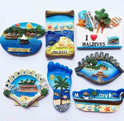 Maldives Gift Bag Doney Ship Shell Foot 3D Fridge Magnet Travel сувенир Хладилник Магнитни стикери Подарък за декорация на дома