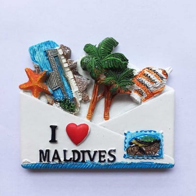 Maldives Gift Bag Doney Ship Shell Foot 3D Fridge Magnet Travel сувенир Хладилник Магнитни стикери Подарък за декорация на дома